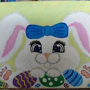 Colorful Bunny Canvas Art
